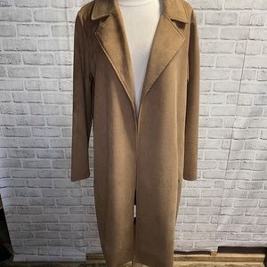 ZARA Faux Suede Coat Size Large